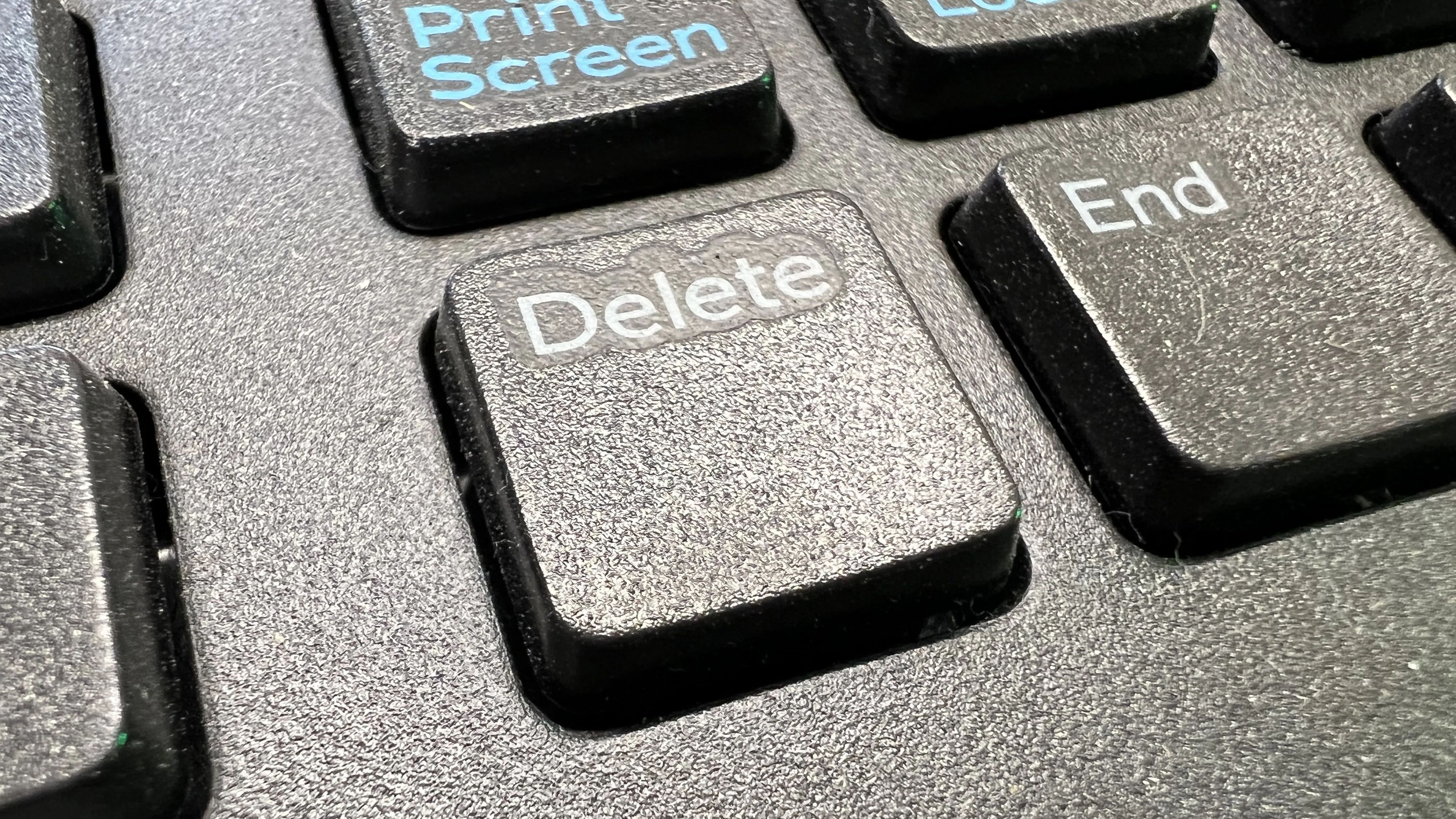 Delete key on a keyboard.