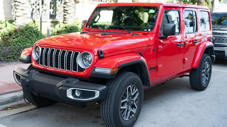Photo of a red 2024 Jeep Wrangler 4-door