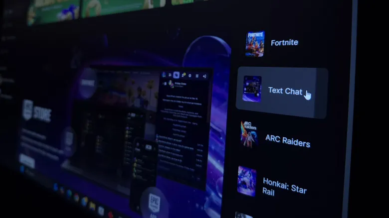 A close-up of the Epic Games Launcher running on a PC