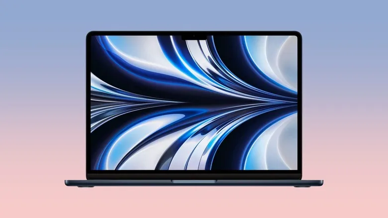 Apple MacBook Air 13-inch (M2, 16GB) against a gradient background