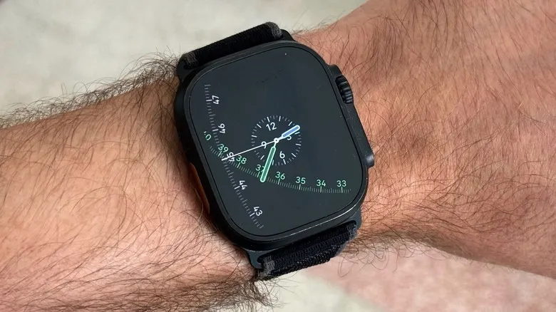 An Apple Watch Ultra 2 on a man's wrist