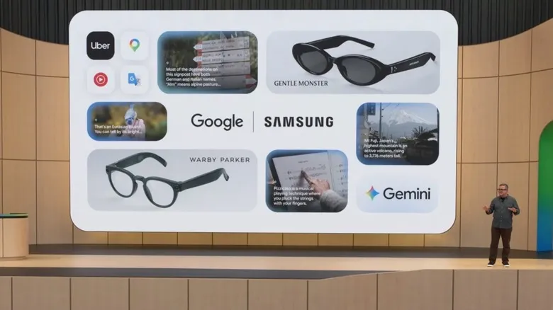 Google announces the first Gemini-powered audio glasses at Google I/O 2026.