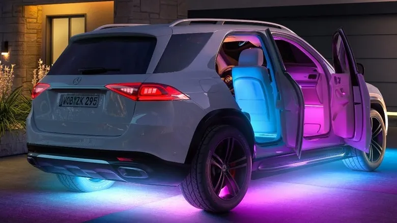 Govee LED lights on an SUV