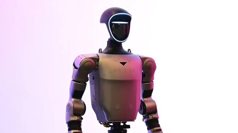 Unitree humanoid robot on stage