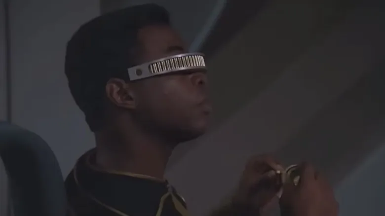 Geordi la Forge having a conversation with Data on Star Trek The Next Generation