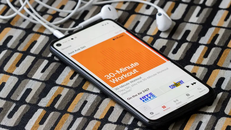 Apple Music on an Android phone.