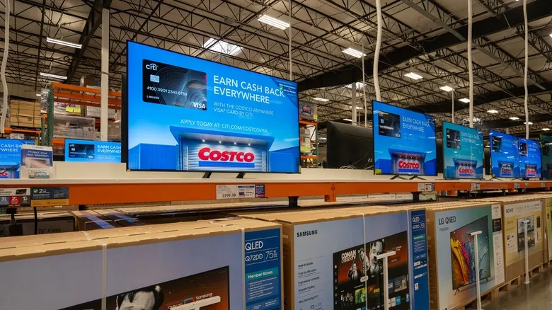 TV displays at Costco