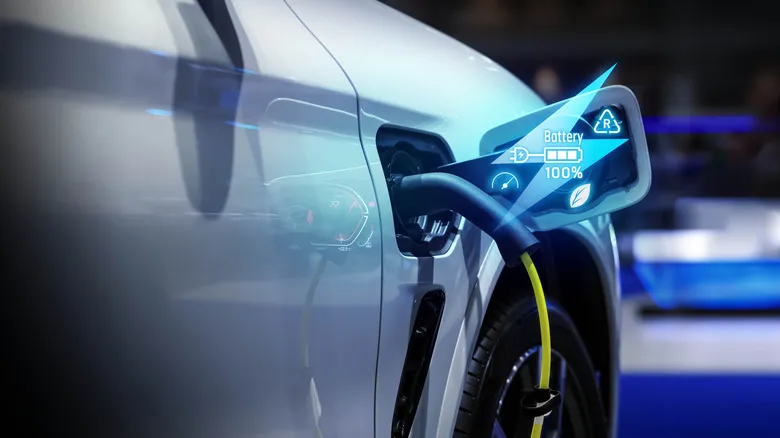 A charging EV
